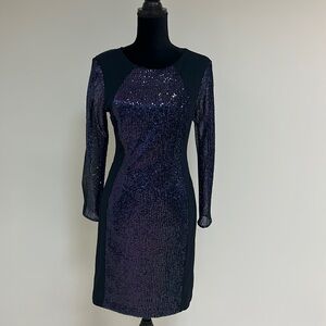 ABS Allen Schwartz dark purple sequined dress, Size L